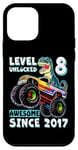 iPhone 12 mini Level 8 Unlocked T Rex Monster Truck Dinosaur 8th Birthday Case