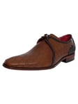 Jeffery WestDerby Leather Shoes - Tan/Dark Brown