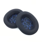 Remplacement Oreillettes en Mousse Coussin d'oreille Coussin pour steelseries Sai Rui Arctis Ice 1 3 5 7 9 Pro Maille brute imprimée noir et bleu, cache-oreilles