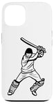 Coque pour iPhone 13 Joueur de cricket Entraîneur de cricket Jeu de l'homme