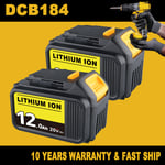 2X FOR DeWalt DCB184 18V 12Ah Li-ion XR Flash LED Charge Indicator Power Battery