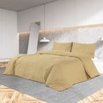 The Living Store - Ensemble de housse de couette Taupe 135x200 cm Microfibre Taupe