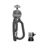 JOBY HandyPod Clip Action Mini Trépied avec Mousqueton pour Caméra d’Action, Compatible avec GoPro, HERO12, Insta360 et Appareil Photo Compact Type Sony ZV-1 II (JB01838-BWW)