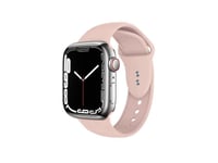 Crong Crg-44Lqb-Psn, Klokkereim, Apple, Apple Watch Series 1/2/3/4/5/6/7/Se, Silikagel, Rustfritt Stål, Rustfritt Stål