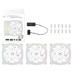 Kit 3x Ventilateurs pour Boitier 120mm In Win Sirius Extreme Pure, Blanc _ IW-FN-ASE120P-3PK