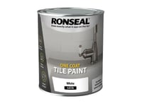  Ronseal One Coat Tile Paint White Satin 750ml RSLOCTPWS750