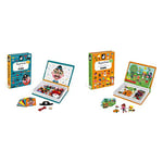 Janod J02716 Magneti'Book Crazy Faces Educational Game, Boys & J02721 4 Seasons Magneti'Book