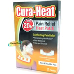 Cura Heat Neck & Shoulder Pain Relief 2 Heat Patches 20H Comforting Warm