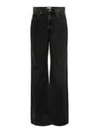 Only Femme Onlhope Ex Hw Wide Dnm Ana129 Noos Jeans, Black Denim, 26W / 32L EU