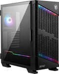 MSI MPG VELOX 100P AIRFLOW Boîtier pour Ordinateur Gaming, Noir, 4 ventilateurs ARGB 120 mm, USB Type-C, Panneau en verre trempé, Mystic Light Center, E-ATX, ATX, mATX, Mini-ITX