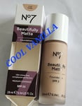 No7 BEAUTIFULLY MATTE SPF 15 FOUNDATION COOL VANILLA 28ML New