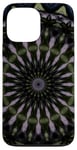 iPhone 13 Pro Max Fantasy Floral Circle Pattern Lilac Green Dark Blue Case