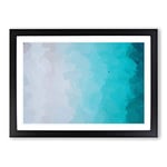 Big Box Art Treasure Island Beach in Fiji in Abstract Framed Wall Art Picture Print Ready to Hang, Black A2 (62 x 45 cm)