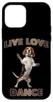 Coque pour iPhone 12 mini Live Love Dance Beagle Fun Expression