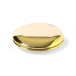 eBuyGB Gold Metallic Compact Makeup Mirror, Small 1X/2X Magnifying Round Double Sided Pocket Mirror, Portable Folding Mirror for Travel, Birthday