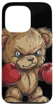 Coque pour iPhone 13 Pro Un ours en peluche cool portant une tenue de gants de boxe