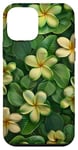 iPhone 12 mini Green Frangipani Flowers Plumeria Flower Pretty Garden Case