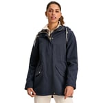 Joules Womens Portwell Waterproof Hooded Raincoat - Navy - Size 8 UK