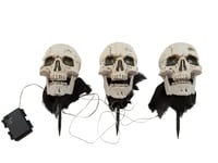 Halloween Skeleton Head with Stake Set of 3 29cm