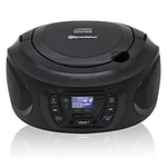 Roadstar CDR-375D+/BK Radio CD Player Portable Dab/Dab+ / FM, Lecteur CD-MP3, CD-R, CD-RW, USB, Stereo, Télécommande, AUX-in, Sortie Casque, Noir