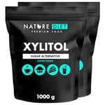 Nature Diet - Xylitol 2 x 1 kg | 100% natural | sugar substitute | vegetable sweetener | low glycemic index | low caloric content