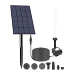 Kit de pompe d'étang de fontaine solaire amélioré avec pieu,pompe de fontaine à eau solaire 62 pour jardin,arrière-cour,piscine,poisson précieux,2023 - Type Black