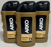 ARKO Men Aftershave Cologne Gold Power 200ml X3