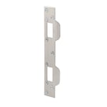 Defender Security U 10385 Gâche de porte en nickel satiné, pour une utilisation avec espacement de trous de 14,7 cm et 15,2 cm sur loquet mort et pêne dormant, acier, lot de 1