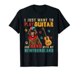 Vintage Play Guitar And Hang With My Newfoundland Guitarist T-Shirt