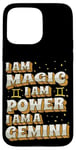 Coque pour iPhone 15 Pro Max Magique Gemini Power Zodiac Girl Horoscope Anniversaire