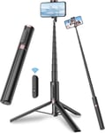 TONEOF 67" Selfie Stick Tripod, All-in-1 Phone Tripod Stand with Integrated for