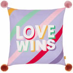 furn. Pom-Poms Love Wins Coussin rembourré en Plumes