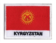 Ecusson patche drapeau patch à coudre Kirghizistan 70 x 45 mm Pays Monde