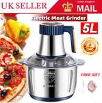 5L Electric Meat Grinder Mincer Mixer Blender Food Chopper Processor Blenders~