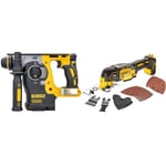 DEWALT DCH273N-XJ 18V XR Li-Ion SDS Plus Rotary Hammer Drill, 18 W, 18 V, Yellow/Black & DCS355N-XJ Oscillating Multi-Tool 18V Li-Ion Cordless Brushless Battery Powered, Large