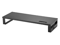 Equip 650881 Monitor Riser with USB Port/Flat Screen Desk Mount/Freestanding/Black