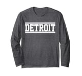 Classic Detroit Varsity MI City Home Pride Detroit Long Sleeve T-Shirt