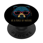 Be a Force of Nature Message inspirant Motif ours PopSockets PopGrip Adhésif