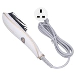 (UK Plug 100240V)Electric Hair Straightener Brush Rounded Shape Hair