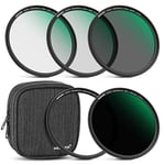 NEEWER 67mm Magnetic ND Lens Filter Kit, ND4 ND8 ND64 ND1000 Filters with Magnetic Adapter Ring & Filter Pouch, HD Optical Glass with 30 Layers Nano Coatings, Scratch/Water Resistant