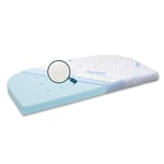 Babybay Housse de Matelas en Polyester et Coton, Blanc, Maxi, sommier tapissier et Comfort Plus