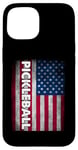 iPhone 15 Pickleball American Flag USA Pickle Ball Player Patriotic Case