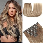 HotLulana Extension Clip Cheveux Naturel 120g 7pcs 50cm Invisible Extension Cheveux Naturel Rajout Cheveux Clip Naturel 20 Pouce Naturel Clip In Extension Human Hair 10/10/22#