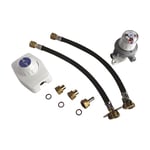 SOMATHERM FOR YOU, Ensemble détendeur 1,3 Kg/h avec inverseur et lyres pour 2 bouteilles de butane, kit complet pour alimentation sécurisée et efficace de vos appareils