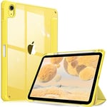 FINTIE Coque pour iPad 10ème Génération 10.9 Pouces 2022 - [Rangement de Stylet] Coque Rigide et Transparente Claire, Housse Antichoc avec Bords en TPU Veille/Réveil Auto, Jaune