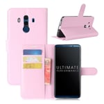 Huawei Mate 10 Pro Stilrent skinn fodral - Ljus rosa