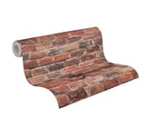 A.S. Création Bricks & Stones 388141 Papier peint intissé Motif briques Rouge Orange - 10,05m x 0,53m - Fabriqué en Allemagne