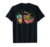 Ramen Bubble Boba Milk Tea Japanese Noodle Food Lover Foodie T-Shirt