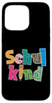 Coque pour iPhone 15 Pro Max Inscription scolaire colorée