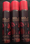 So…? Body Spray Dark Romance 3 x 75ml Ladies Girls Fragrance